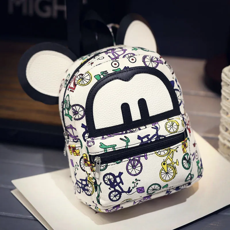

designer woman's schoolbag 2019 fashion quality Ladies Backpacks small Cartoon Animal bags woman Backpacks canvas Casual bags