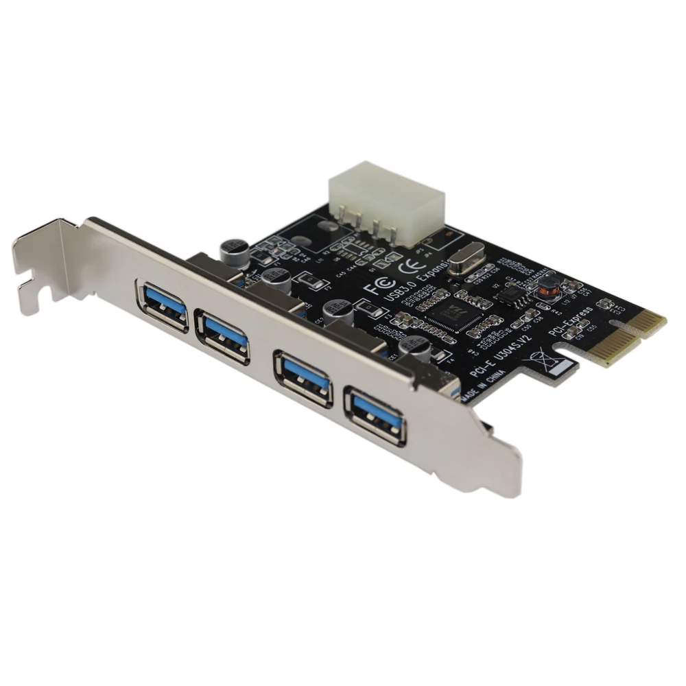 Zeadow USB PCIe карта с 4 портами 3 0 к PCI Express 1x плата расширения E usb хаб адаптер