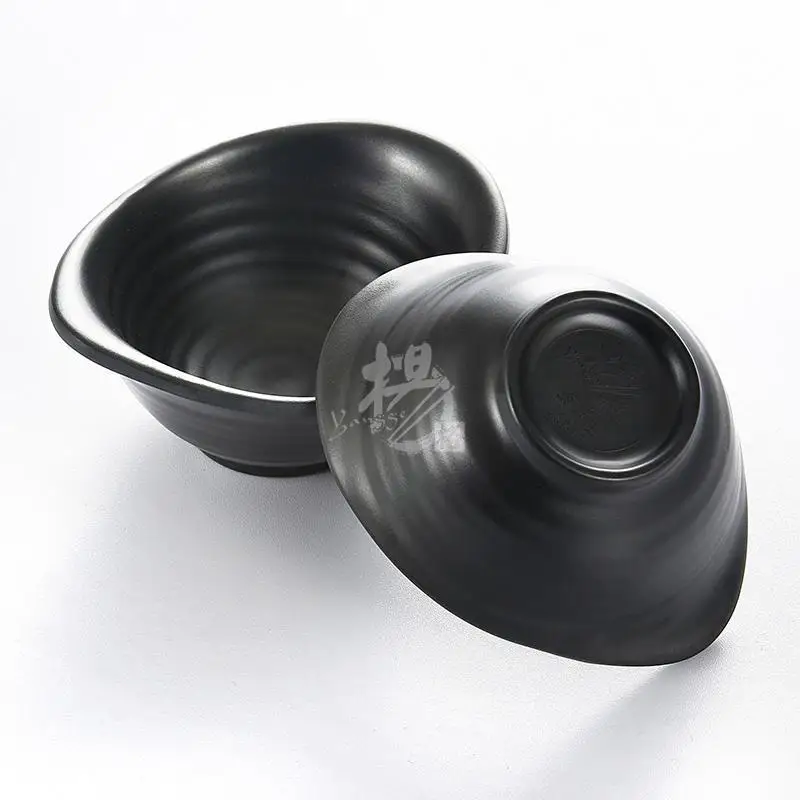 Японский пластик черный матовый меламин лапша рисовая рамен porringer Миска Наборы