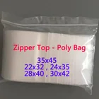 Большие прозрачные пластиковые пакеты на молнии, закрывающиеся на молнии, закрывающиеся полиэтиленовые пакеты для одежды