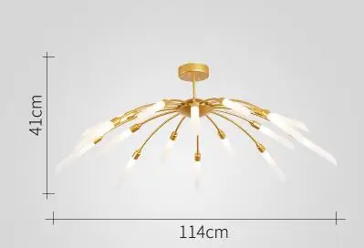 16 light gold Современная Свеча Блеск G9 Светодиодная люстра матовая черная Золотая Потолочная люстра лампа для спальни Внутреннее освещение Luminaria Lamparas - Цвет абажура: 16 light gold