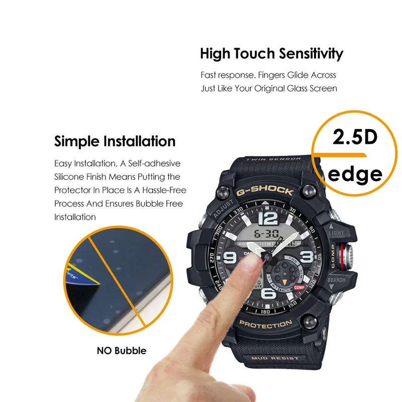Qosea для Casio GG 1000 Защитная пленка экрана из закаленного стекла ультратонкая