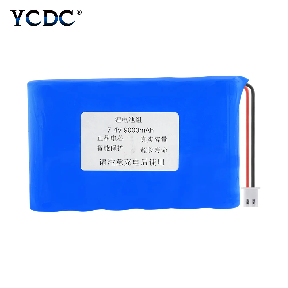 YCDC 18650 литий-ионный Аккумулятор 7,4 V 9000 MAh аккумулятор 18650 аккумулятор перезаряжаемый аккумулятор с XH вилкой для велосипедной камеры видеонаблюдения