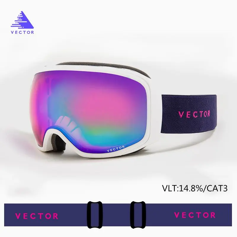 Pink Новые брендовые лыжные очки с двойной защитой UV400 Анти-туман большая Лыжная маска очки для катания на лыжах мужские и женские зимние сноубордические очки - Цвет: Pink