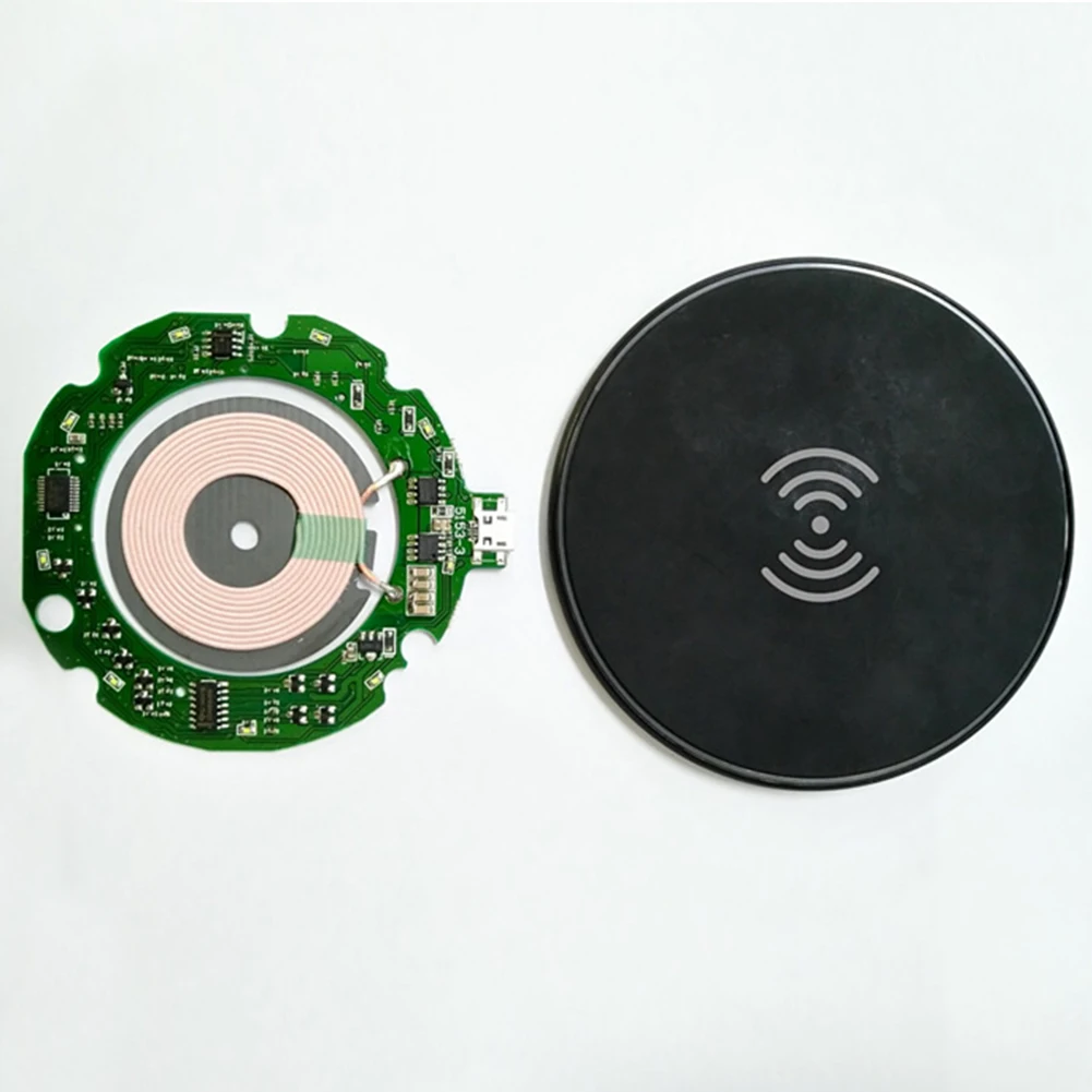 10W Charging DIY Over-temperature Wireless Charger Module Circuit Board+Coil Mobile Phone Ultra-thin Fast PCBA Qi Standard | Мобильные
