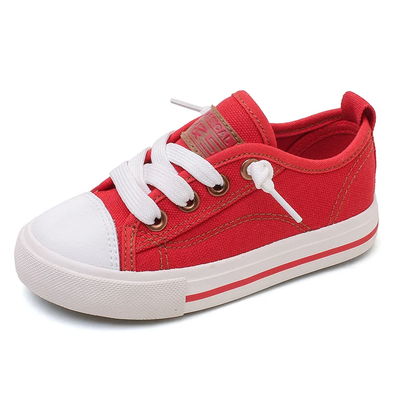 Kids Canvas Shoes 5-Pure Color Sewing Boys Girls Toddlers Sneakers Sport Leisure Flat Children Casual | Детская одежда и обувь