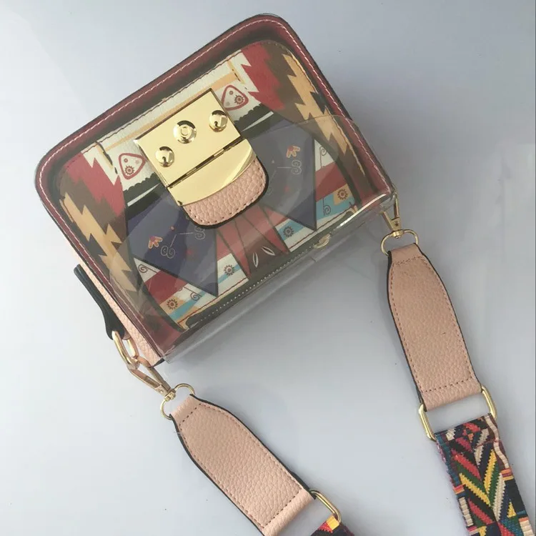 2019 модная Новая прозрачная сумка Женская милый кошелек ширина с мини-сумка через