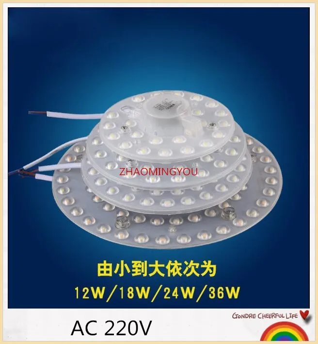 Светодиодная панель круглый кольцевой светильник SMD2835 12 вт 18 24 36 220 в переменного