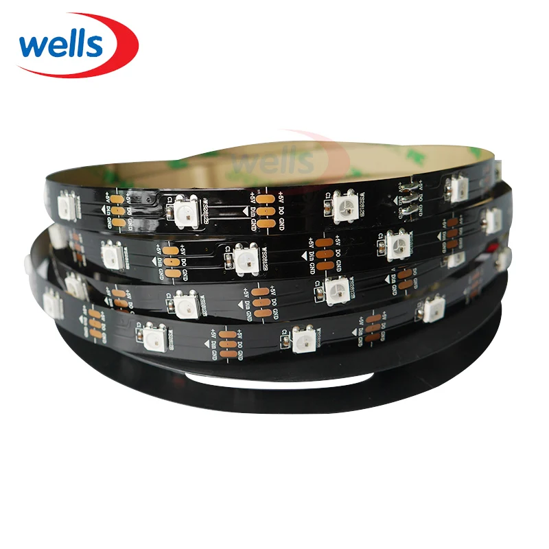 Светодиодная лента WS2812B 5050 SMD RGB 1 м 30 светодиодов/м 2812 пикселей/светодиодов/м умная