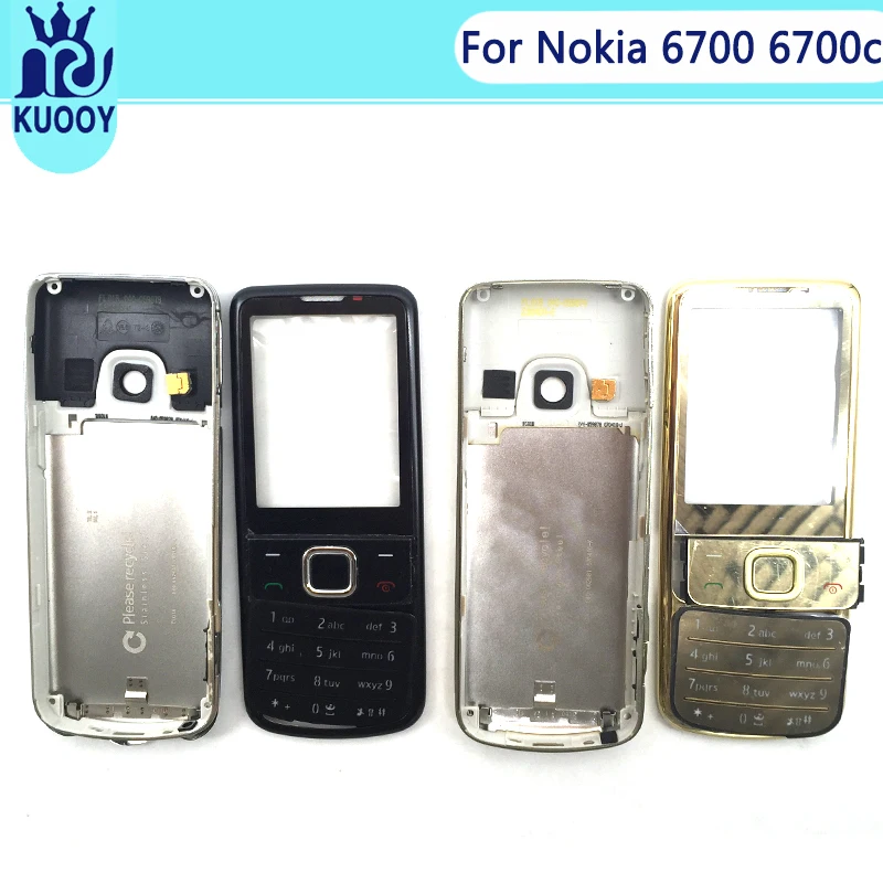 Зеркало заднего вида 6700 Металл полный Корпус чехол для Nokia 6700 классический 6700C Передняя средняя рамка пластина Батарея задняя крышка