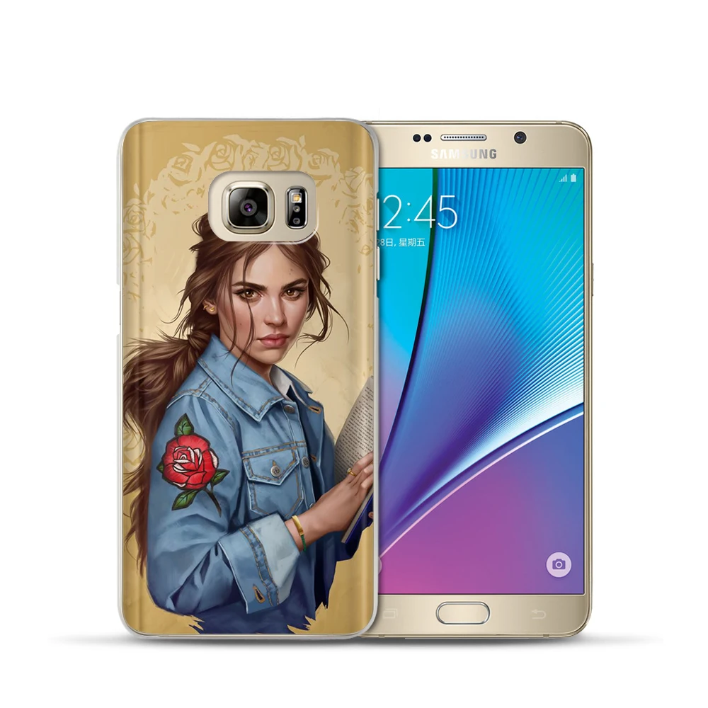 For Samsung Galaxy a7 2018 Case Luxury Modern Princess Tinker Bell Cinderella Snow White Etui A6 A8 A5 A9 2017 Coque |