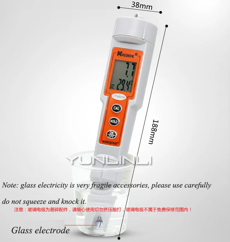 Портативный прибор для измерения уровня PH Измеритель электропроводности воды