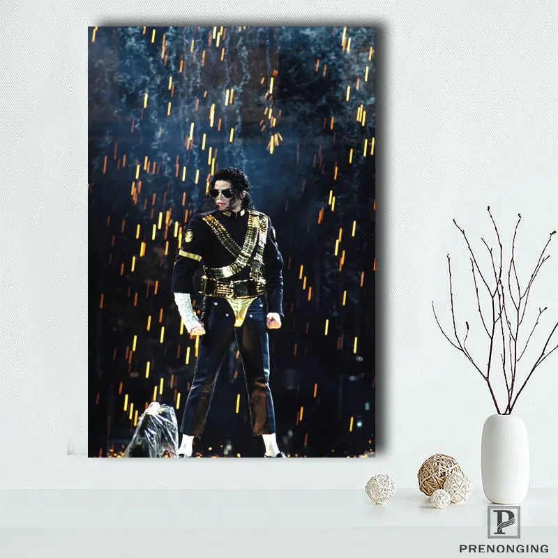 Canvas Poster На Заказ Холст Плакат Майкл Джексон(38) Печатный постер ткань настенное искусство картины для декора гостиной#18-12-05-S-01-40 - Цвет: Canvas Poster