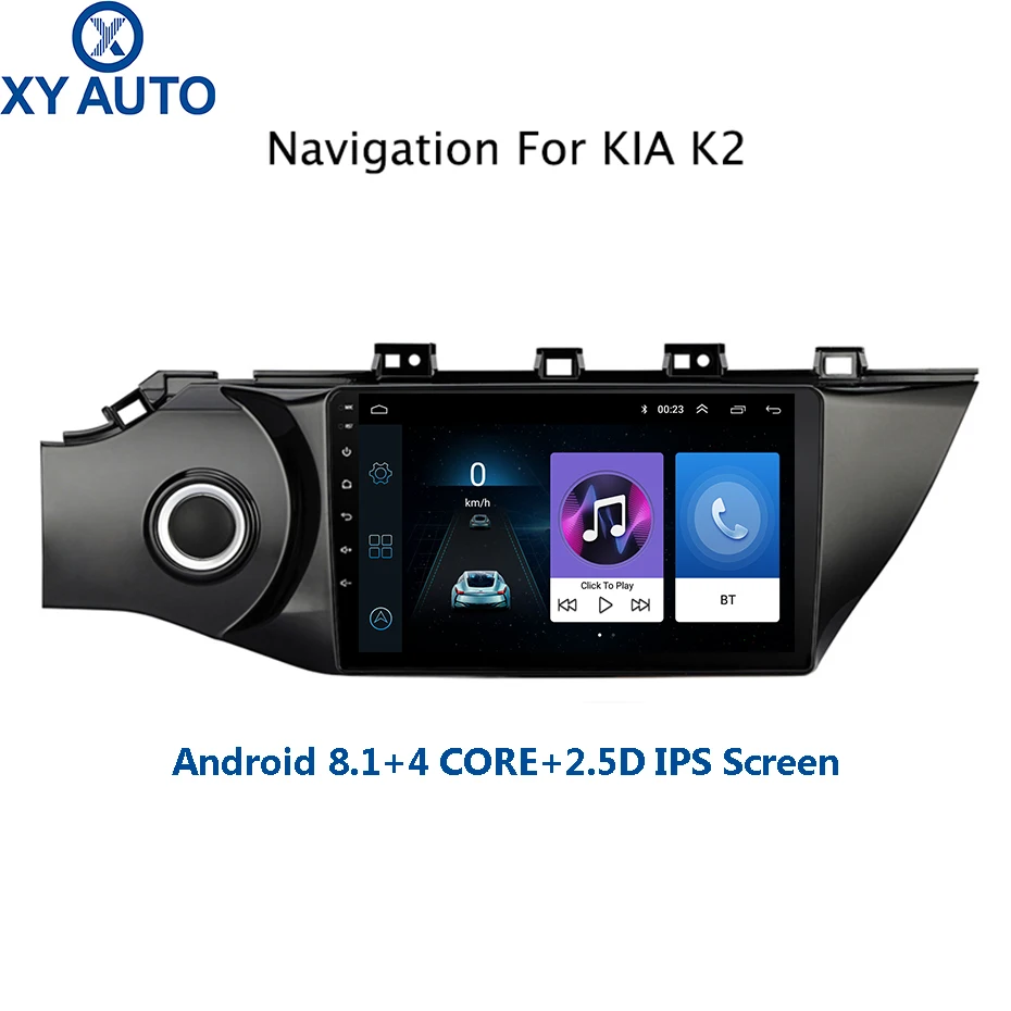 10 1 дюймовый 2.5D IPS закаленный HD мультисенсорный экран Android 8 NAVI для KIA Rio3 K2 2017 с Bluetooth