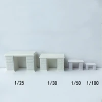 10pcs 125 130 150 1100 scale model office table in architecture model building ho trains layout model design and hobby model