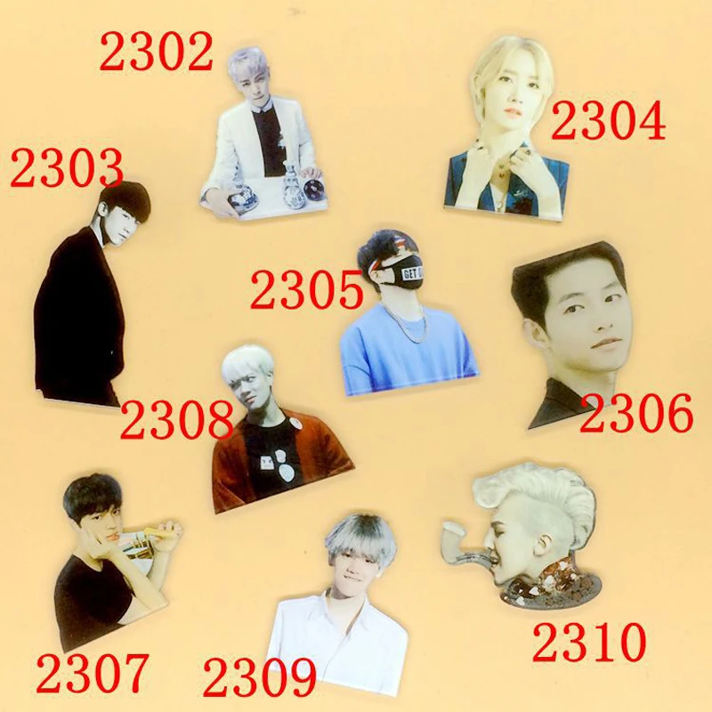 Акриловые Броши 1 шт. Мультяшные корейские актеры сон Джун Ки броши для рюкзака