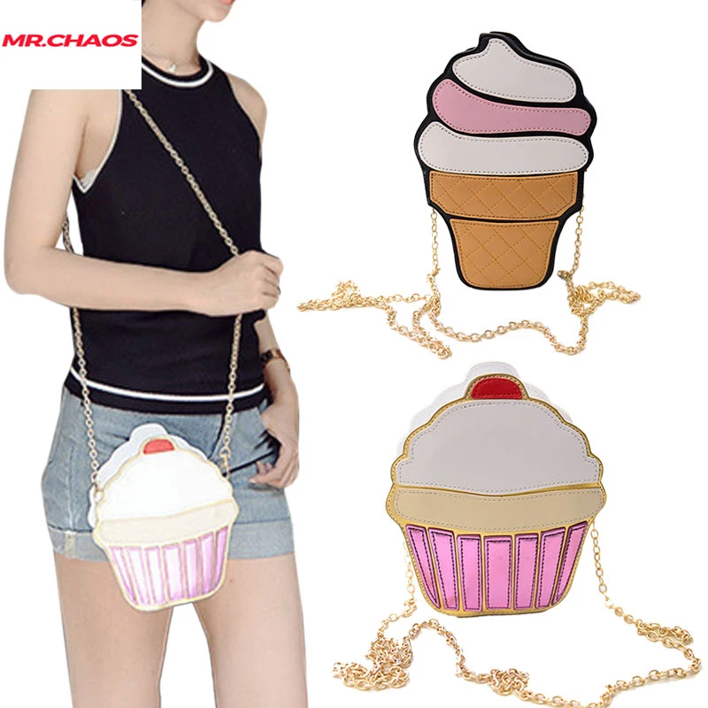 Новая забавная сумка кошелек с мороженым маленькие сумки через плечо для женщин