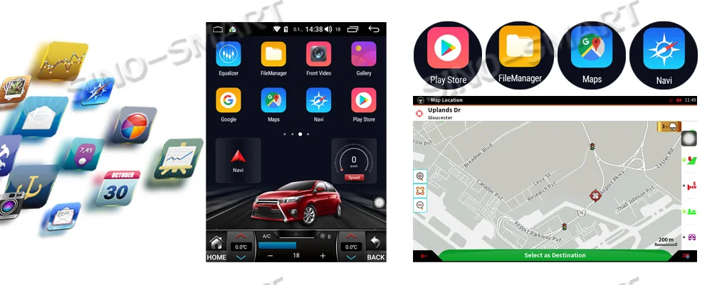Sinosmart 9,7 'Android 8,1 Tesla стиль вертикальный HD экран автомобильный gps Мультимедиа Радио навигационный плеер для Buick Regal 2009-2013