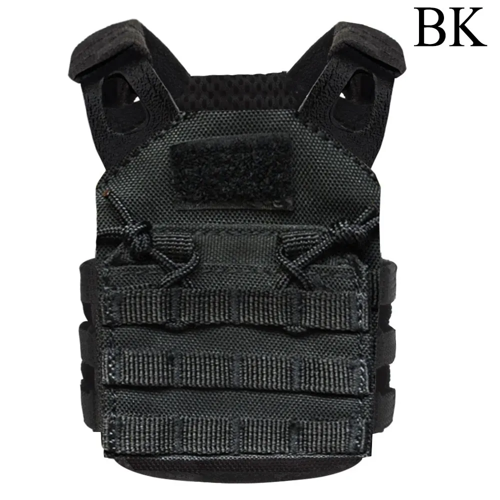 koozie военный Molle мини JPC Тактический Жилет Охотничий Открытый регулируемый пояс журнал орнамент кулон США - Цвет: BK