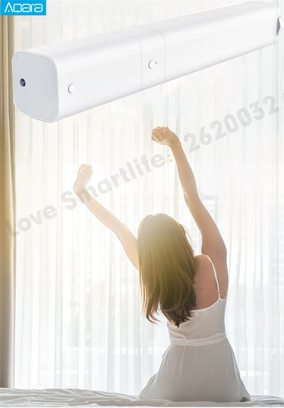 Xiaomi Aqara B1 Lithium Battery Motor,WIFI/Voice/Mi Home APP Control,Work with Xiaomi Zigbee Gateway,Mijia Smart Curtain System