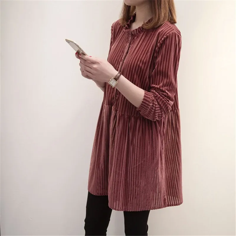 Большие размеры 5XL весеннее женское платье с длинными рукавами модное однотонное