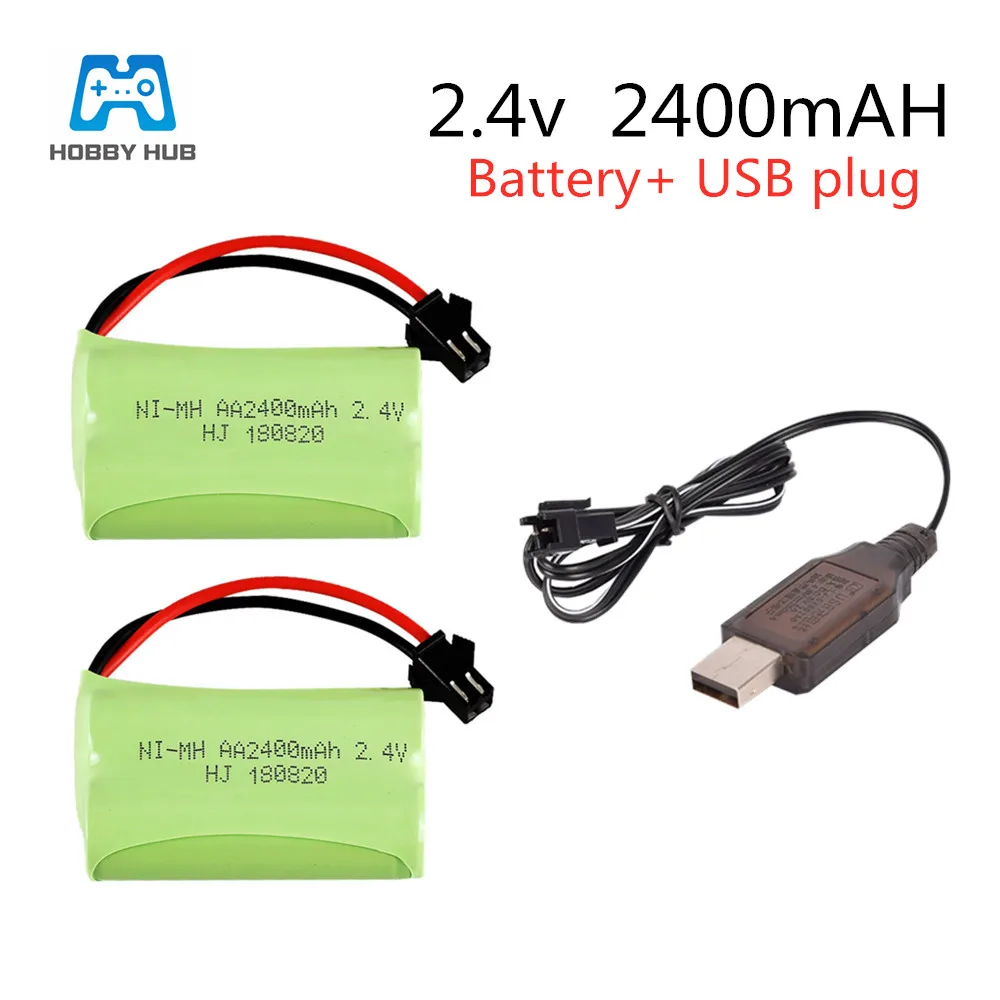 2/3/4 шт. Ni-mh 2 4 V 2400mAh AA Аккумуляторная батарея для дистанционного управления