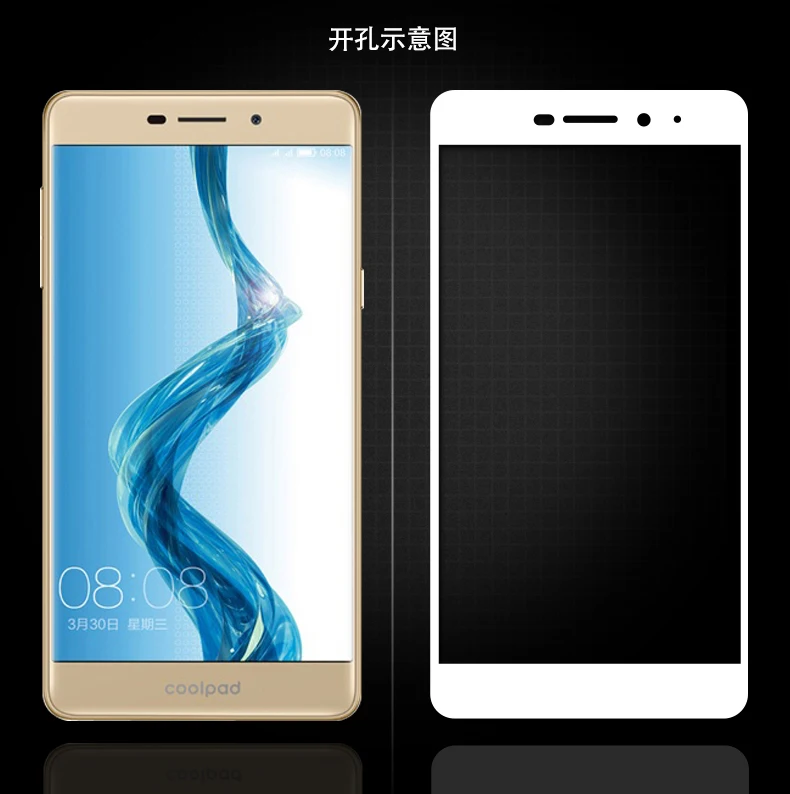 Закаленное стекло с полным покрытием для Coolpad Modena 2 защитная пленка экрана Mega E502