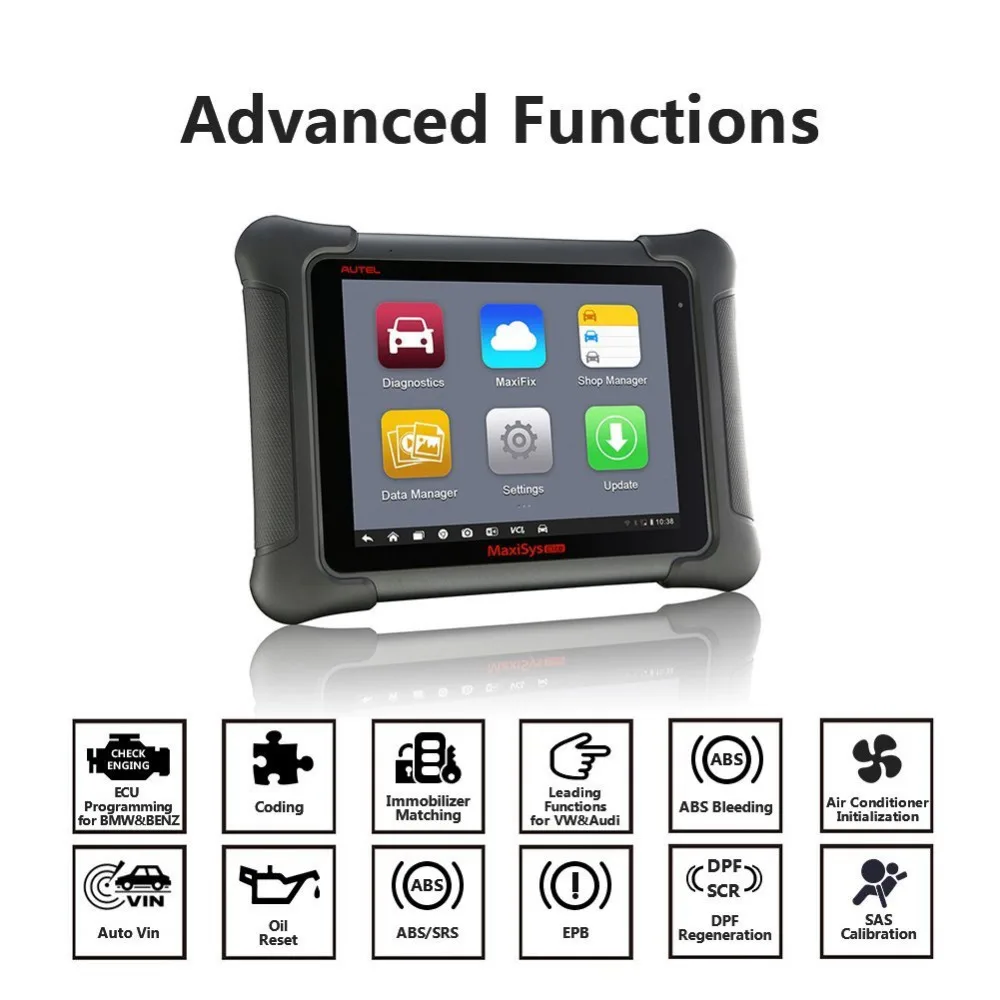 AUTEL MaxiSys Elite автомобильный диагностический инструмент J2534 ECU программирующий