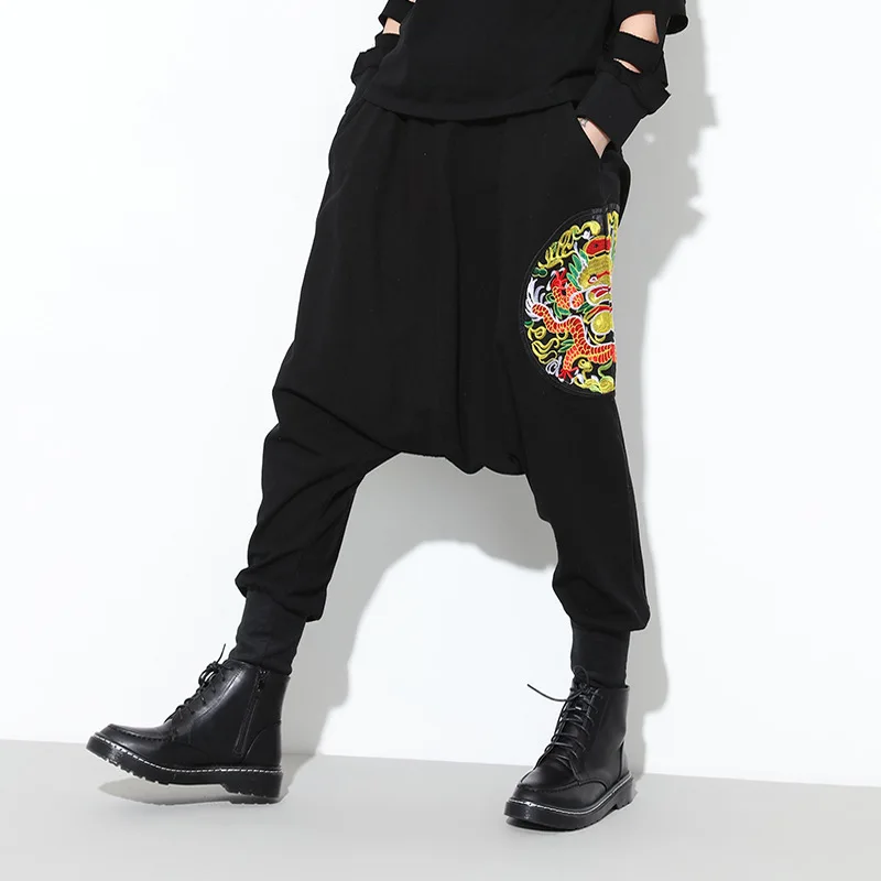 Винтажные мешковатые брюки в китайском стиле Харадзюку женские шаровары с