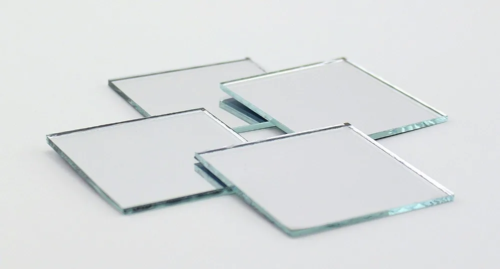 Espejos cuadrados pequeños para manualidades de vidrio de 2 pulgadas, 50 piezas, azulejos cuadrados de espejo de mosaico