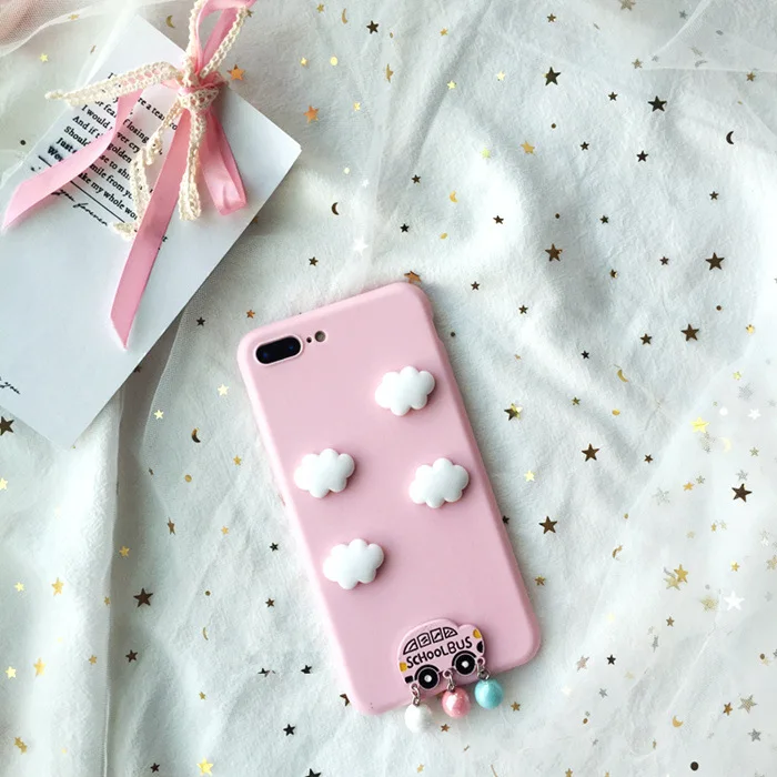 Cute 3D Clouds Phone Case Luxury Car Pearl Silicone For OPPO A59 A33 A37 A53 A57/A39 F3 PLUS A77 A71 F5 F7 |