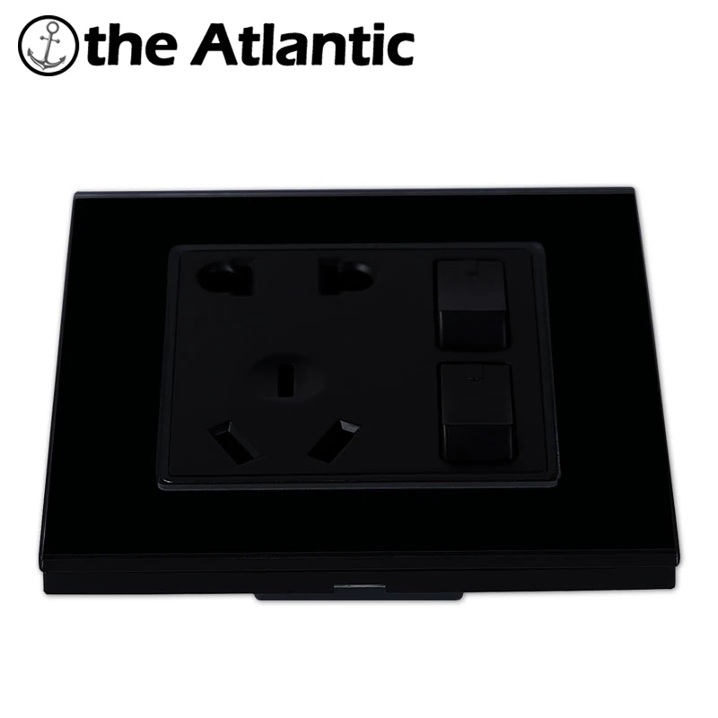 Atlantic 4 цвета 16A универсальная переключаемая 2 банды кнопка с 5 отверстиями розетка