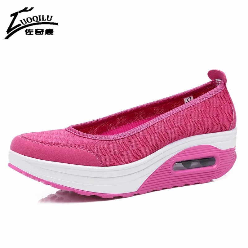 Платформа Женская обувь дышащие удобные женские Повседневная прогулочная