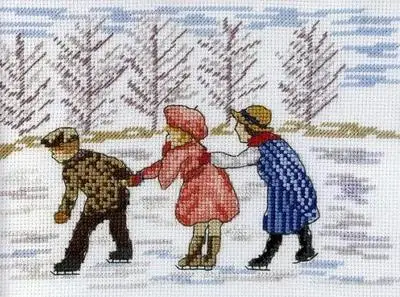 Вышивка крестиком 14 карат 16 18 Набор для вышивки сделай сам катание на
