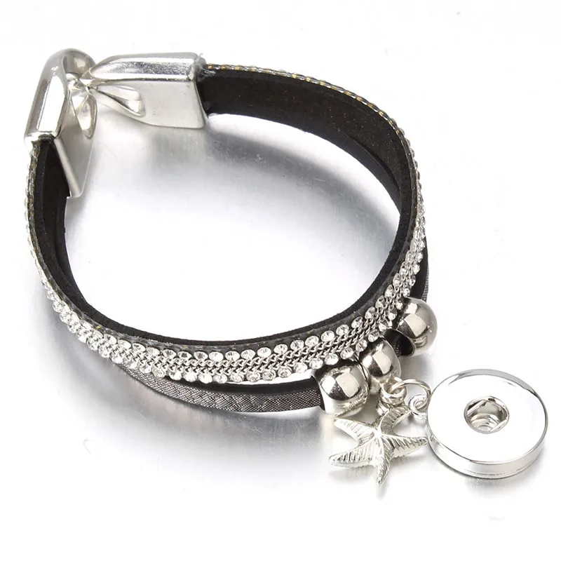 6 цветов новый кожаный браслет стразы/браслет в богемном стиле браслеты из бисера