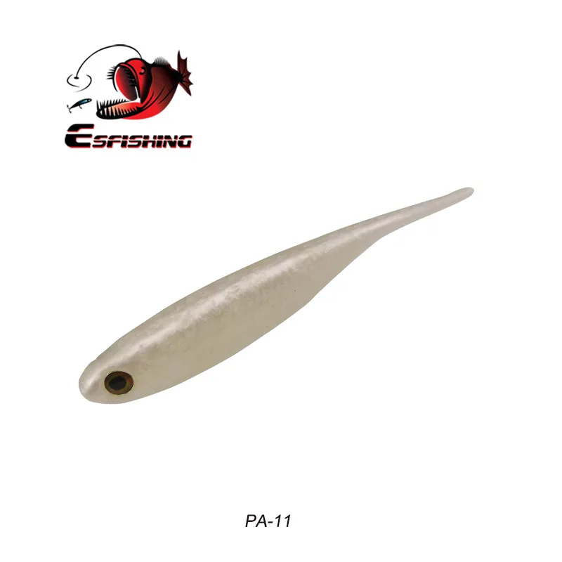 PA11 ESFISHING приманки для рыбалки I Glossy Shad 10 шт. 70 мм 3D глаза реалистичные мягкие приманки для ловли окуня форели щуки - Цвет: PA11
