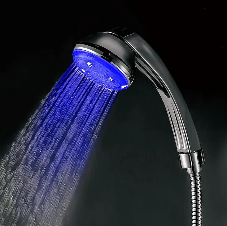 Насадка для душа из АБС пластика светодиодная лампа круглая хромированная