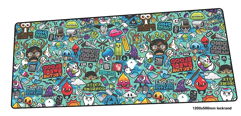 Искусство Коврик для мыши с изображением Size1200x500mm Закрытая край игровой коврик