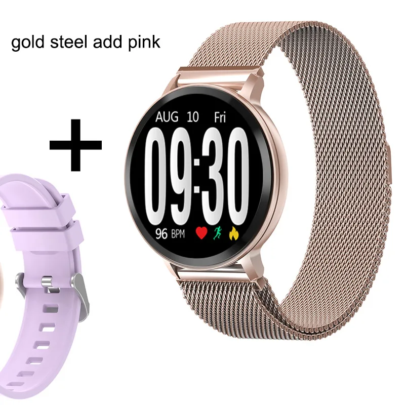S8 add purple Смарт-часы с Bluetooth, мужские часы для измерения артериального давления, женские Смарт-часы, водонепроницаемые спортивные часы с трекером, WhatsApp для Android Ios - Цвет: S8 add purple