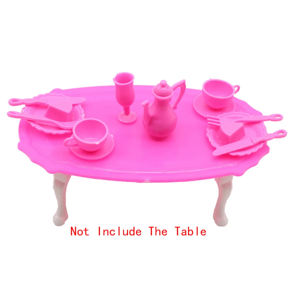

Girl Birthday Gift Dinner Table For doll Doll Accessories Gift Toy For Girl 1Set=12PCs