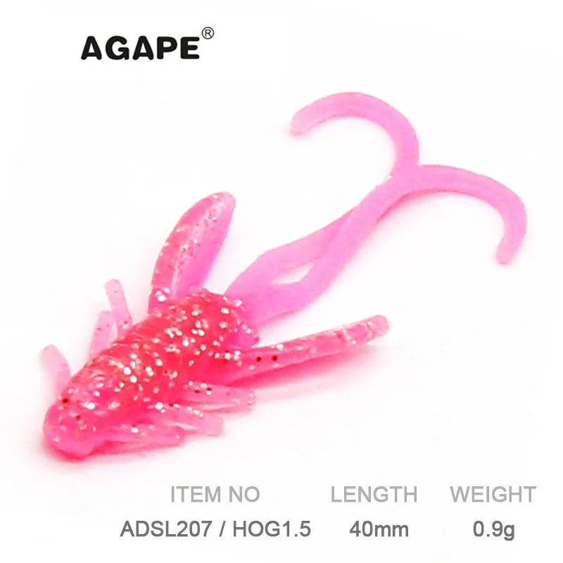 

Приманка для рыбной ловли Agape, Мягкая приманка, силиконовая приманка, Мягкая приманка ADSL207/хог1, 5 10 шт., 40 мм, 0,9 г