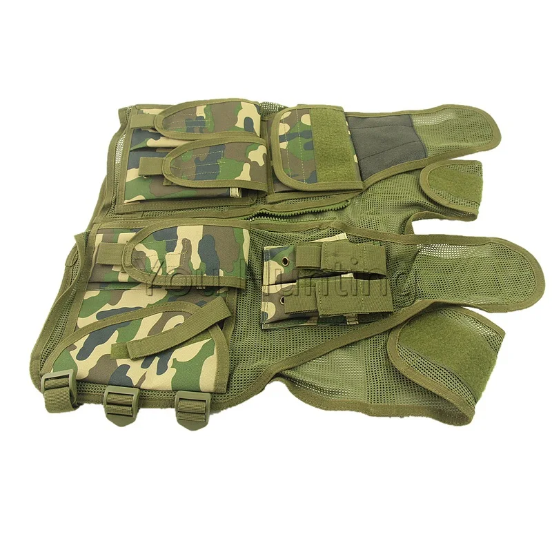 Военный Охотничий Жилет Molle для страйкбола пейнтбола стрельбы леса камуфляжный