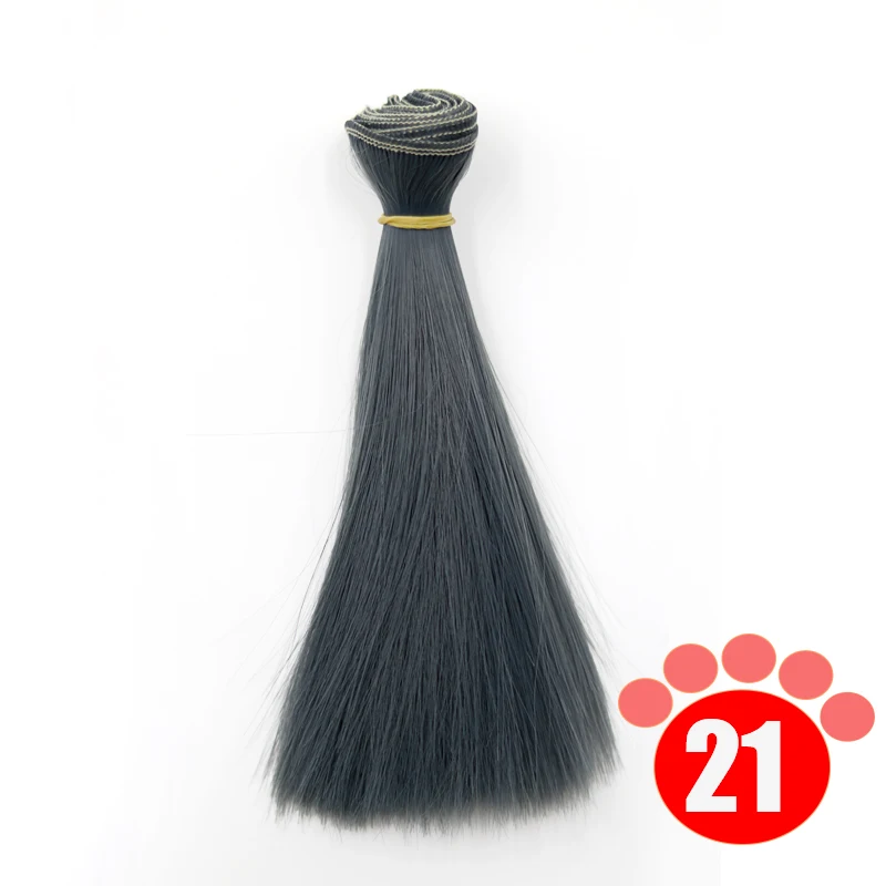 Msiredoll bjd парик 15*100 см или 20*100 см или 25*100 см волосы куклы для 1/3 1/4 1/6 кукла с прямыми волосами bjd парик diy - Цвет: colour 21