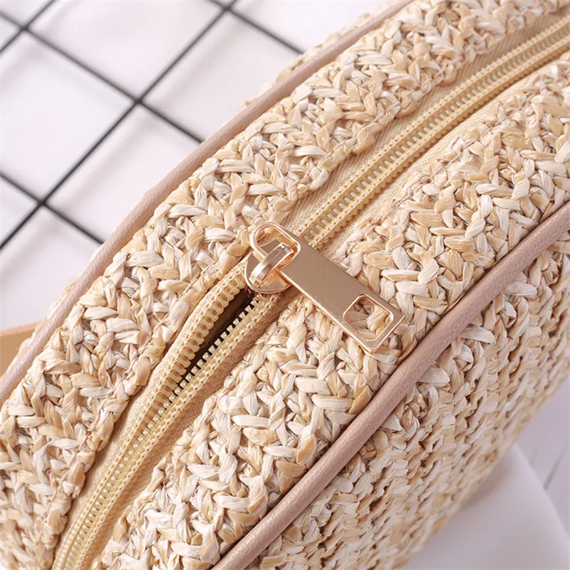 Новая летняя соломенная поясная сумка ручной работы вязаная нагрудная дорожная