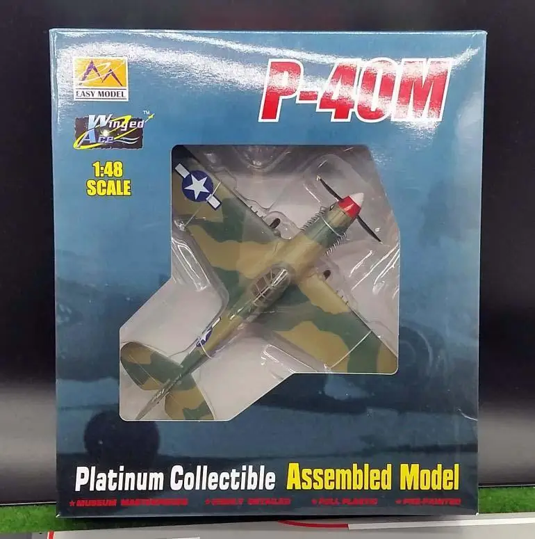 WWII US P-40M Flying Tigers AVG aircraft 1/48 diecast plane Easy model |