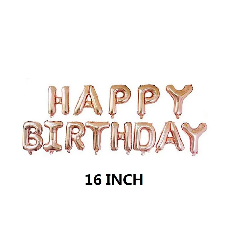 16th 30th День рождения воздушный шар Набор Девушка розовое золото украшение для