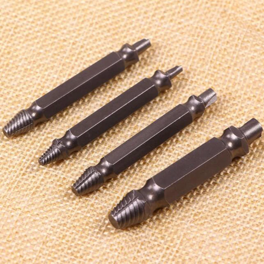 4pc/set Speed Out Core Drill bit Damaged Screw Extractor Remover For Removing Any stripped screw (phillips Flat Hex) | Инструменты