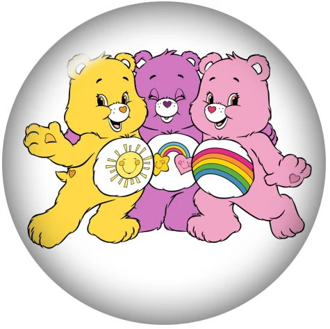 Bear rainbow LOVE SUN glass snap button Round photo glass cabochon demo flat back Making findings 12mm/18mm/20mm/25mm DA3058 - Цвет: A7353