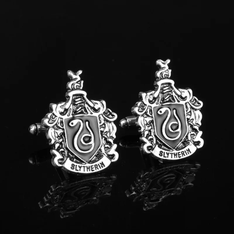 283silver Dongsheng hp Хогвартс Волшебный школьный Герб Запонки Гриффиндор Hufflepuff Ravenclaw кнопка запонки школьные значки-40 - Окраска металла: 283silver