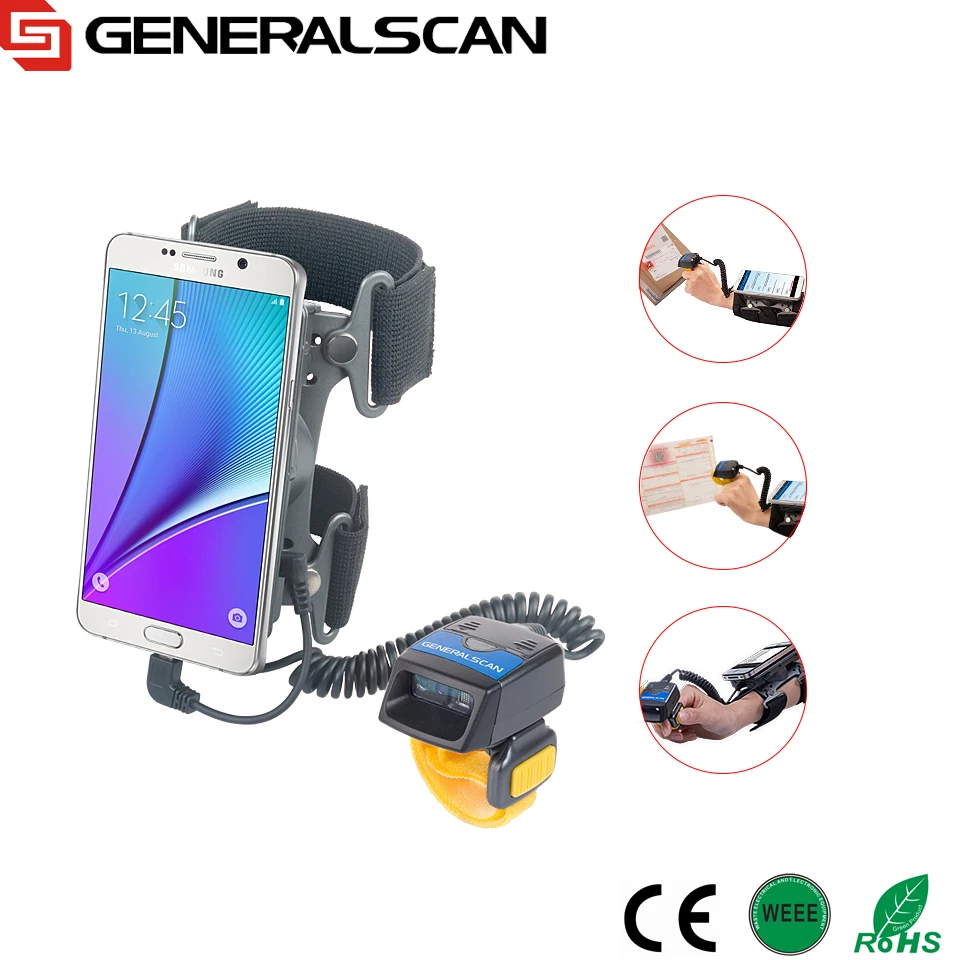 Бестселлер Generalscan GS WT1500 HW 2D Bluetooth Imager носимый браслет сбор данных штрих кода
